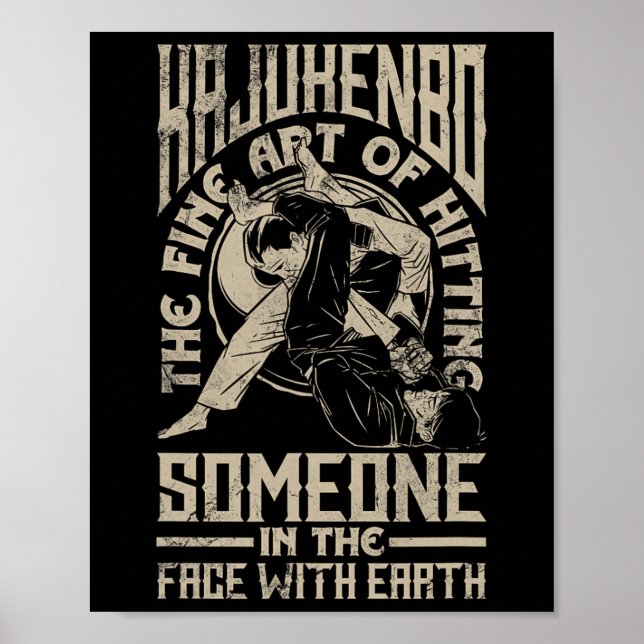Kajukenbo Hitting Someone Funny Karate Judo Fusion Poster (Front)