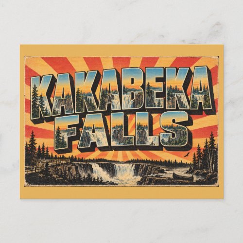 Kakabeka Falls ON Niagara of the North Art Postcard