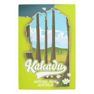 Kakadu national park Australia map Metal Print