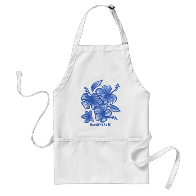 Kakahiaka Hibiscus Hawaiian Chef's Apron (Front)