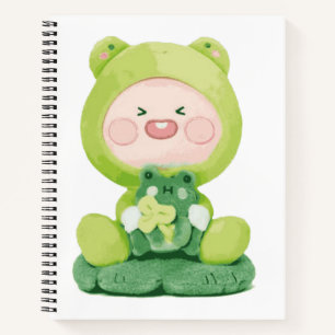 KaKao Friends - Green Vacation Frog Apeach Notebook