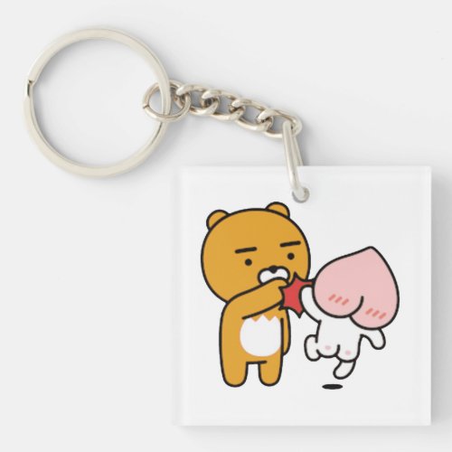 KakaoTalk Friends Apeach & Ryan Keychain