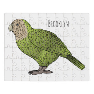 Kakapo bird cartoon illustration jigsaw puzzle
