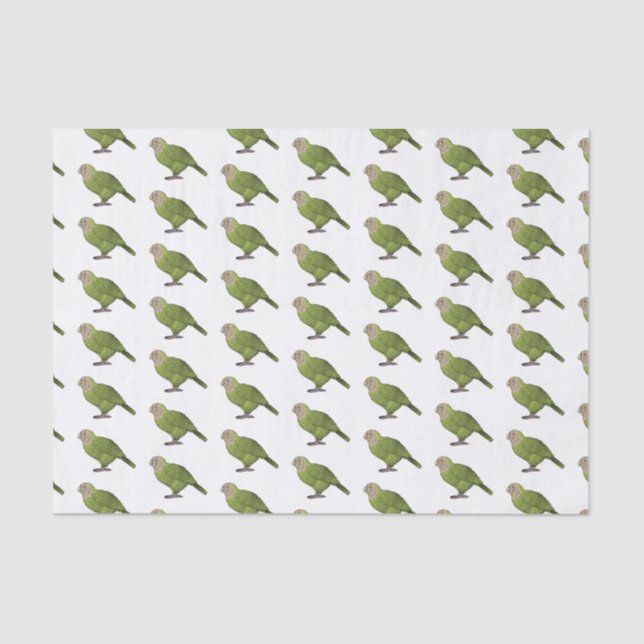 Kakapo bird cartoon illustration  tissue paper (Front)