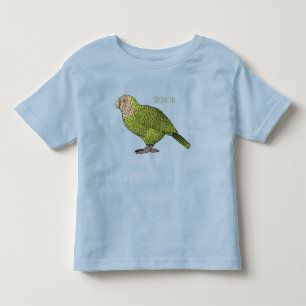 Kakapo bird cartoon illustration  toddler t-shirt