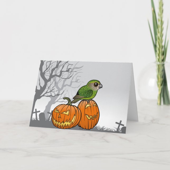 Kakapo Halloween Card (Front)