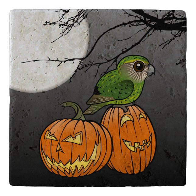 Kakapo Halloween Trivet (Front)