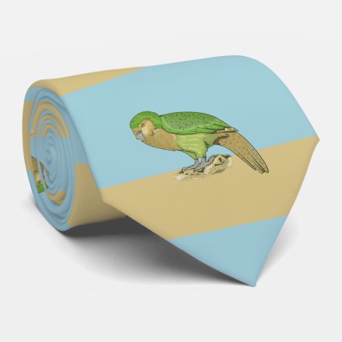 Kakapo illustration neck tie