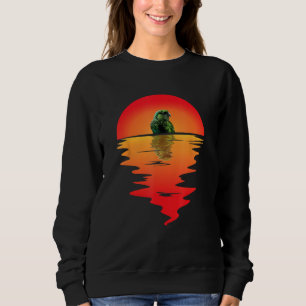 Kakapo Vintage Sunset New Zealand Kakapo Bird Kaka Sweatshirt