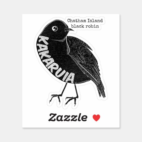 Kakaruia Chatham Island black robin Sticker