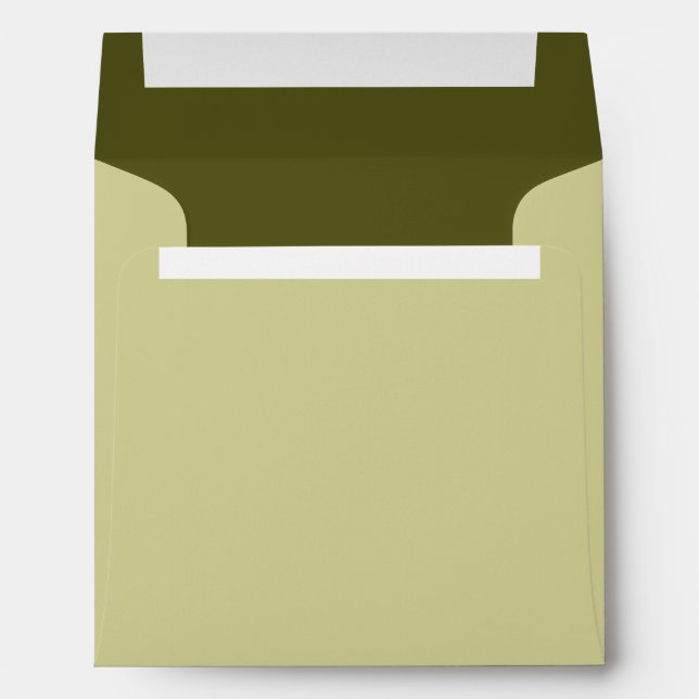 Kaki Sage Background Color Customize This! Envelope (Back (Bottom))