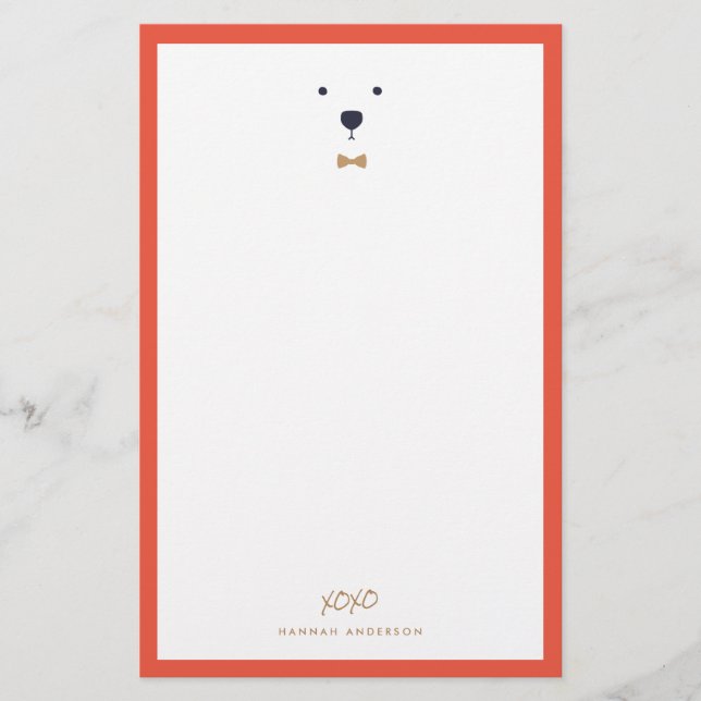 Kaktovik Polar Bear Stationery (Front)
