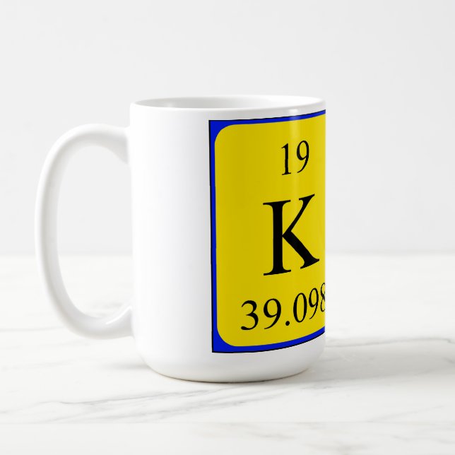 Kal periodic table name mug (Left)