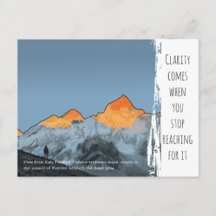 Kala Patthar Everest Sunrise Inspirational Holiday Postcard