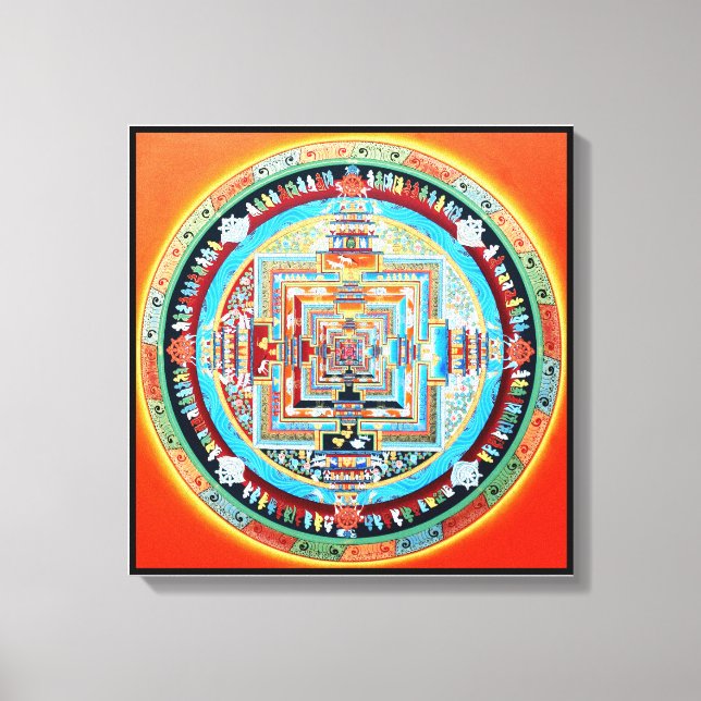 Kalachakra Buddhist Mandala Canvas Print (Front)