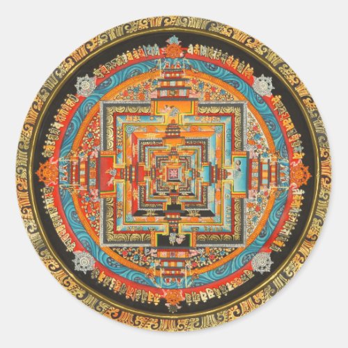 KALACHAKRA ESOTERIC MANDALA III CLASSIC ROUND STICKER