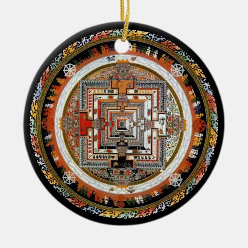 Kalachakra Mandala Ceramic Ornament