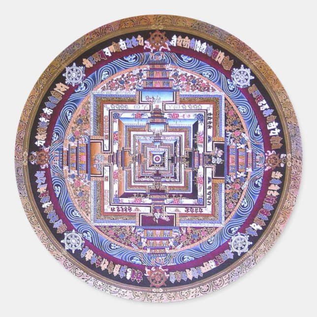 Kalachakra Mandala Classic Round Sticker (Front)