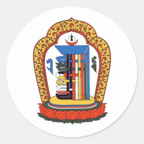 Kalachakra Mantra Tibetan Buddhist Symbol Classic Round Sticker