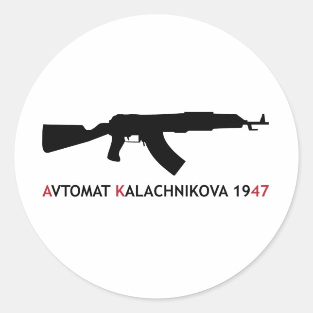 **KALACHNIKOV** CLASSIC ROUND STICKER (Front)