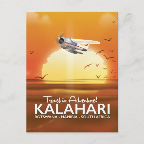 Kalahari Desert Adventure travel poster Postcard