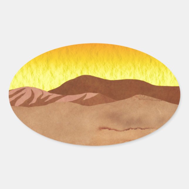 Kalahari Desert Oval Sticker (Front)