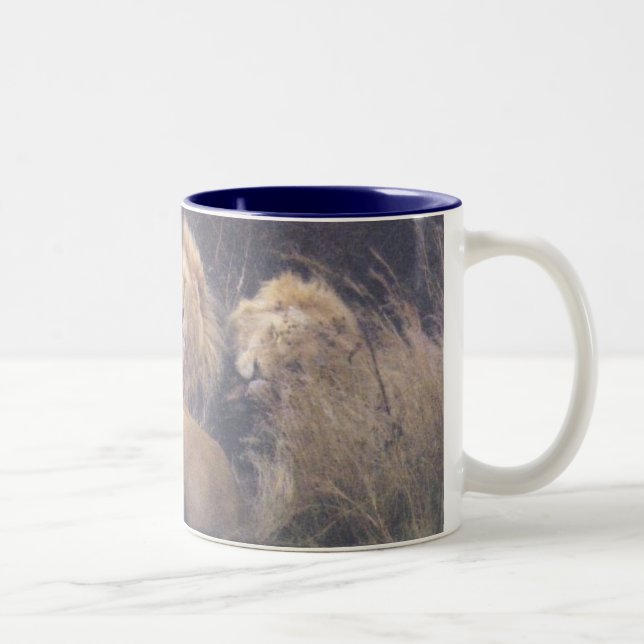 Kalahari Lions Two-Tone Coffee Mug (Right)