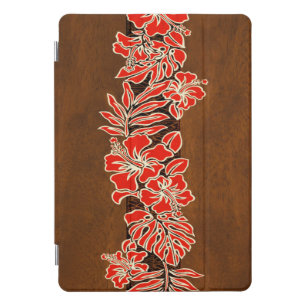 Kalaheo Hawaiian Hibiscus Faux Wood iPad Smart Cov iPad Pro Cover