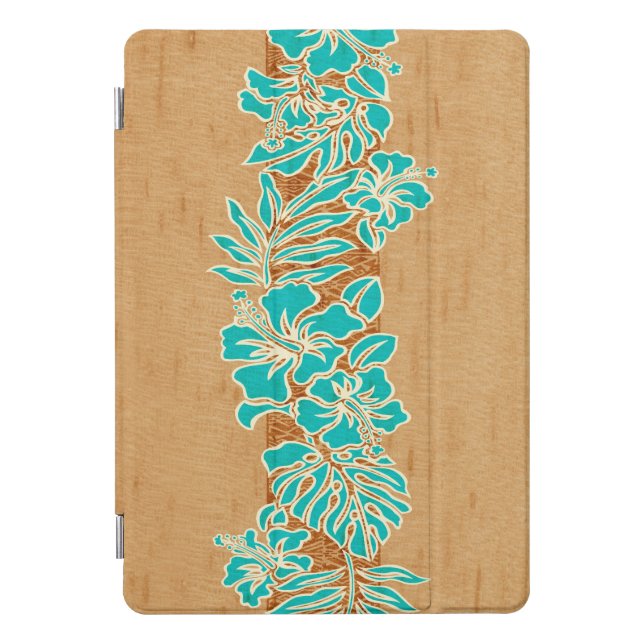 Kalaheo Hawaiian Hibiscus Faux Wood iPadSmartCover iPad Pro Cover (Front)