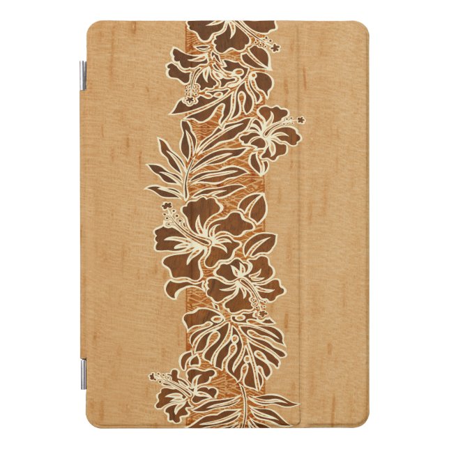 Kalaheo Hawaiian Hibiscus Faux Wood iPadSmartCover iPad Pro Cover (Front)