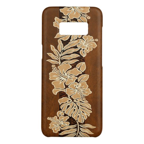 Kalaheo Hawaiian Hibiscus Tapa Faux Koa Wood Case_Mate Samsung Galaxy S8 Case