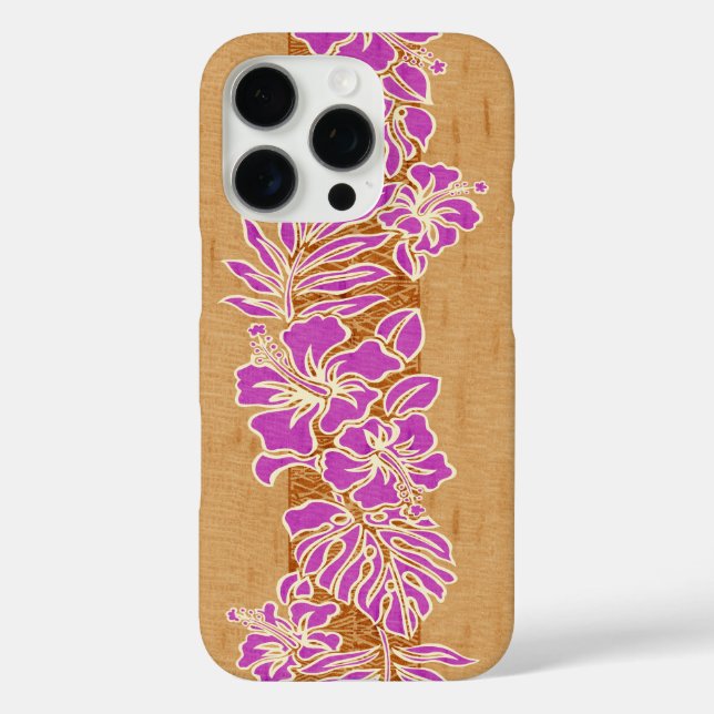 Kalaheo Hawaiian Hibiscus Tapa Faux Wood  Case-Mate iPhone Case (Back)