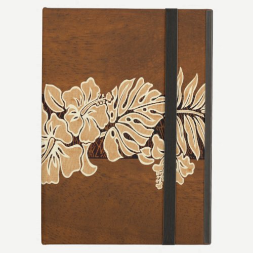 Kalaheo Hawaiian Hibiscus Tapa Faux Wood iPad Air Cover For iPad Air