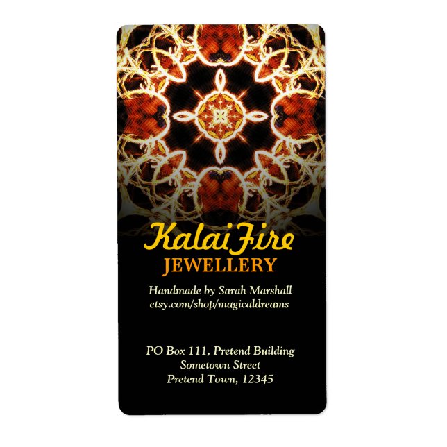 KalaiFire Jewellery Geometric Art Label (Front)