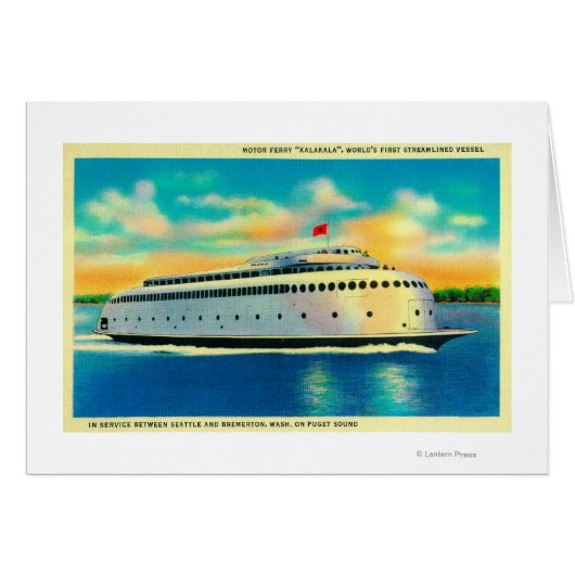 Kalakala Ferry, World's First Streamlined Cards (Front Horizontal)