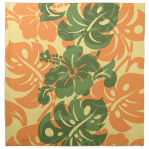 Kalakaua Border Hawaiian Hibiscus Napkins