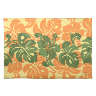 Kalakaua Border Hawaiian Hibiscus Placemats