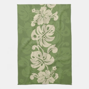Kalakaua Hawaiian Hibiscus Border KL301 Towel