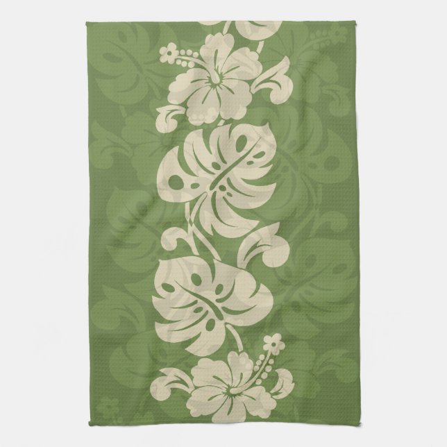 Kalakaua Hawaiian Hibiscus Border KL301 Towel (Vertical)