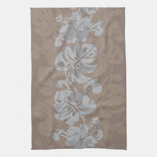 Kalakaua Hawaiian Hibiscus Border KL302 Kitchen Towel (Vertical)