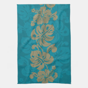Kalakaua Hawaiian Hibiscus Border KL303 Towel