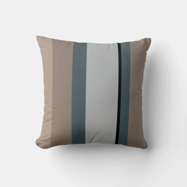 Kalakaua Hawaiian Reversible Beach Stripes KL302 Throw Pillow (Front)