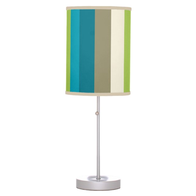 Kalakaua Hawaiian Tropical Beach Stripes KL303 Table Lamp (Front)