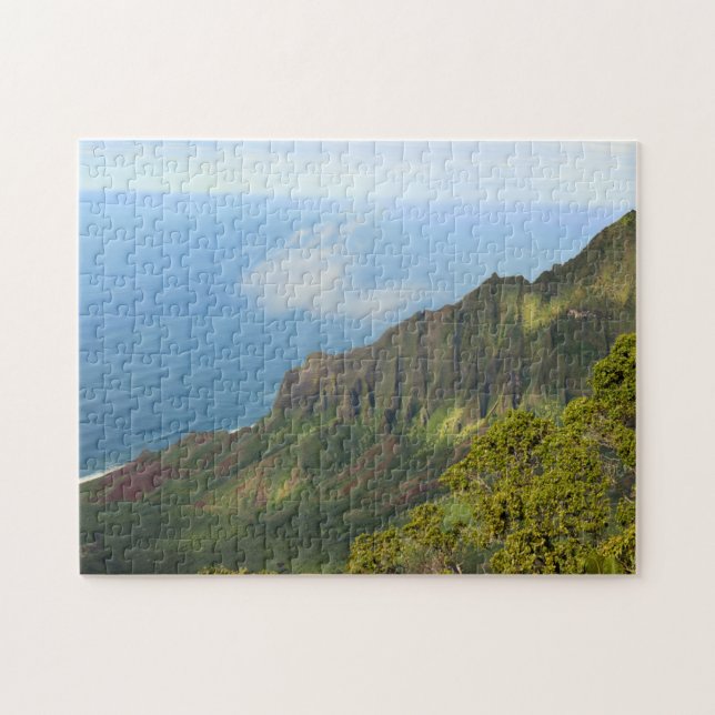 Kalalalu Overlook - Kauai, Hawaii - 11x14 - 252 pc Jigsaw Puzzle (Horizontal)