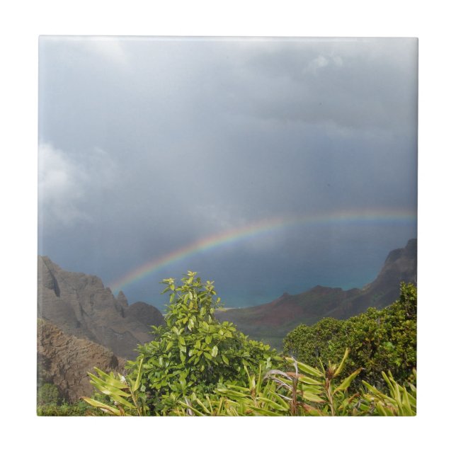Kalalau Rainbow Ceramic Tile (Front)