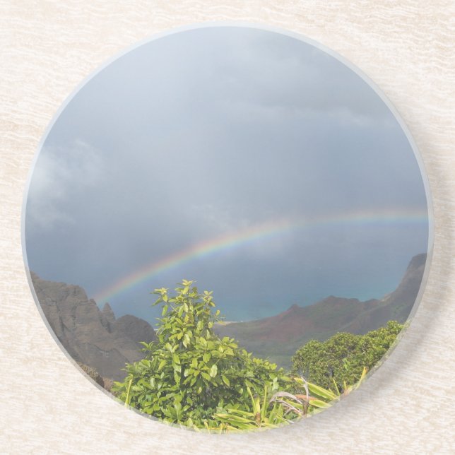 Kalalau Rainbow Drink Coaster (Front)