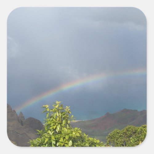 Kalalau Rainbow Square Sticker