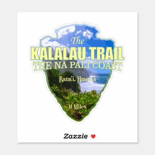 Kalalau Trail arrowhead Sticker