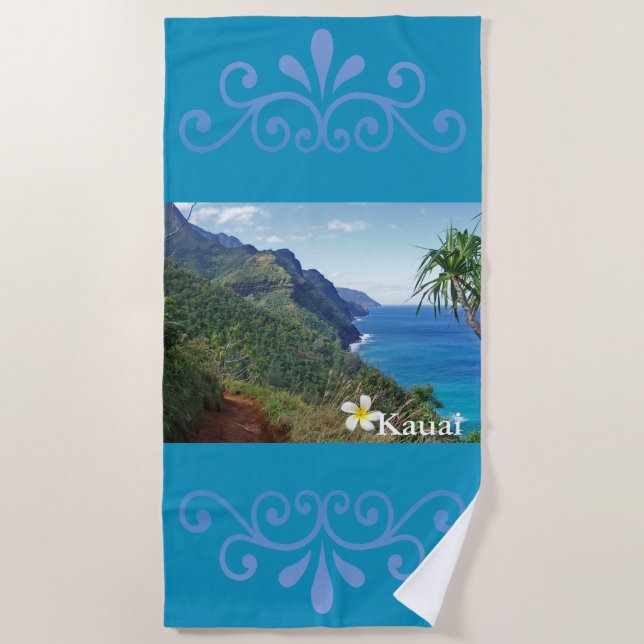 Kalalau Trail Beach Towel (Front)
