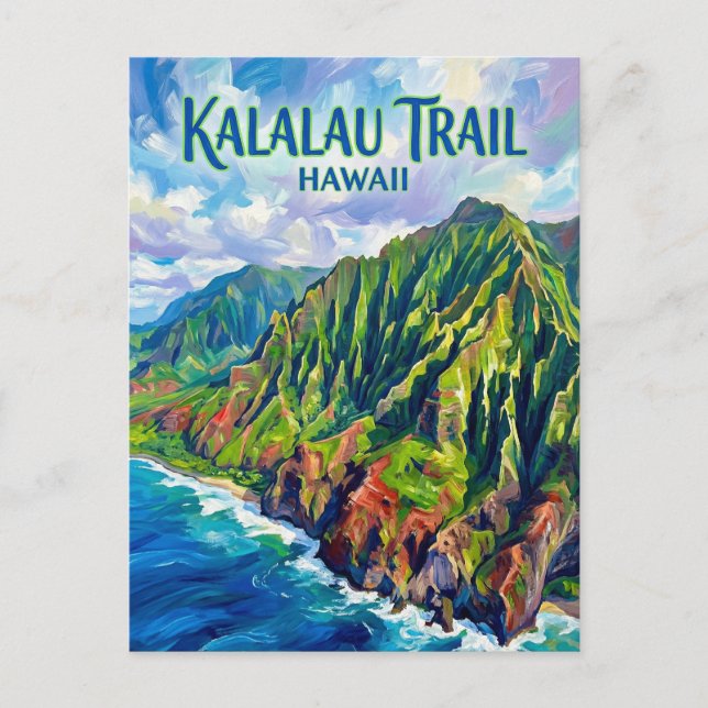 Kalalau Trail USA Postcard (Front)